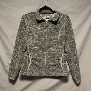 THE NORTH FACE FULL ZIP Collared Gray / White Size Medium Women's Jacket